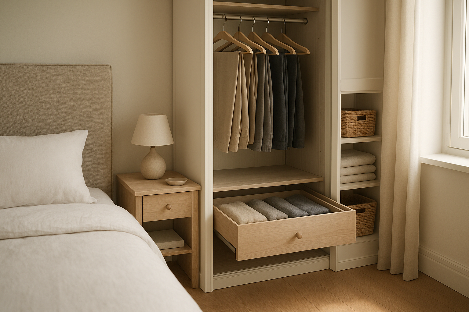 Okos tárolás a hálószobában
